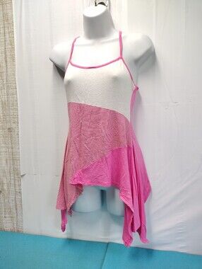 Women's Strappy Casual Asymmetrical Tank Top RacerBack - S